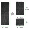 thumbnail image 4 of mDesign Cotton Bathroom Spa Mat Rugs/Runner, Diamond Design, Set of 3 - Black, 4 of 9
