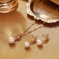 thumbnail image 3 of Xinyolin Bridal Jewelry Set - Rotating Faux Pearls Vintage Sparkling Party Set, 3 of 8