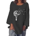 thumbnail image 2 of Eashery Womens Tops Graphic Print Summer T-Shirt Soft Womens Tshirts Black XXL, 2 of 3