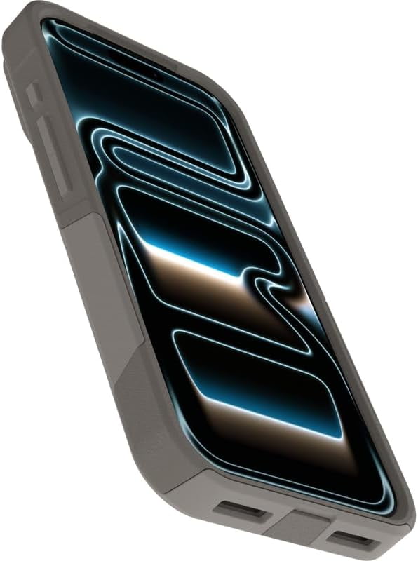 OtterBox iPhone 17 Pro (Only) Bundle: Commuter Series MagSafe Case & Screen Protector - Grey Comfort (Beige) - Built-in magnets - Thin & Protective - with Port Protection - Non-Retail Packaging