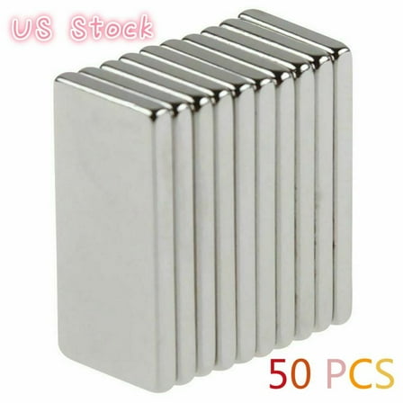 50PCS N52 Neodymium Block Magnet Strong Rare Earth Magnets 20*10*2mm Rectangle