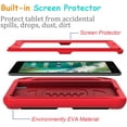 thumbnail image 5 of SUPNICE Kids Case for New iPad 9.7 2018/2017 with Built-in Screen Protector, Light Weight Shock Proof Handle Stand Kids Case for iPad 9.7 2017/2018 iPad Air/iPad Air 2/iPad Pro 9.7 - Red, 5 of 8