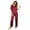 Wine Red, variant on Ekouaer Womens Silk Satin Pajamas Set Two Piece Pj Sets Sleepwear Loungewear Short Sleeve Pj Sets