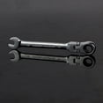 thumbnail image 3 of SENRISE Ratchet Combination Spanners Flexible Head Open and Bi-Hexagonal Box Ends 11 Size Choice, 3 of 8