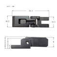 thumbnail image 5 of Sillines de Rodillo de Cuerda de Guitarra shamjiam 6 Piezas Negro, 5 of 5
