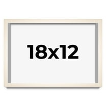 18x12 Frame White Wheat Solid Wood Picture Frame | Moulding Width 0.75 Inches | Interior Depth 0.5