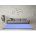 thumbnail image 3 of Ahgly Company Machine Washable Indoor Round Abstract Blue Contemporary Area Rugs, 3' Round, 3 of 4