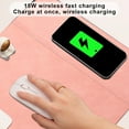 thumbnail image 5 of Xecvkr 15W Fast Charging Wireless Mouse Pad with Phone Stand, Folding Leather Desktop Charger Mat, Office Computer Gaming Accessory, Multiple Colors, 5 of 6