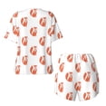 thumbnail image 5 of Lsque Orange Fox Women's Short-Sleeved Pajama Set - 2 Piece Soft and Lightweight Sleepwear Set-X-Large, 5 of 9