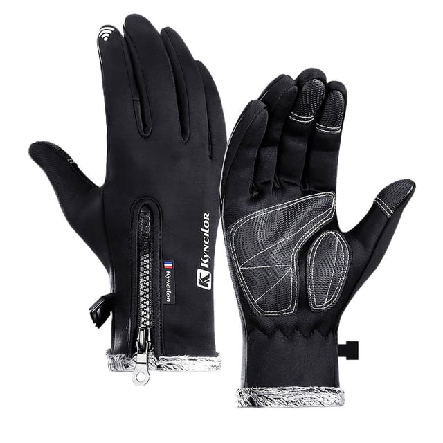 Montar En Bicicleta Guantes De Montar Repelentes Al Agua Guantes De Montar En Bicicleta Antideslizantes Con Pantalla Táctil Con Patrón De Fregado De Pu Para Acampar Ciclismo Guardurnaity OD010605-03