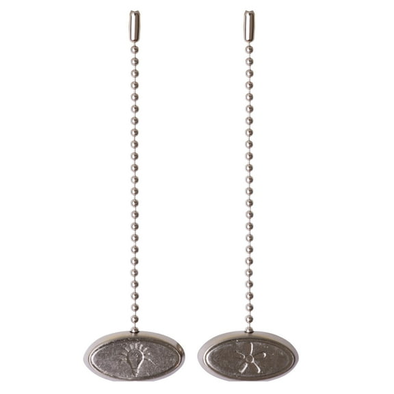 Mainstays 7" Universal Satin Nickel Metal Ceiling Fan Pull Chains