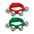 thumbnail image 1 of Unique Bargains 2 Pcs Clochettes de Poignet, Clochettes à Grelots Clochettes de Cheville Instruments de Percussion Rythme Musical pour Fête Noël, Rouge/vert, 1 of 6