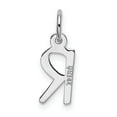 thumbnail image 3 of Diamond2Deal 14K White Gold Small Slanted Block Letter R Initial Pendant for Women, 3 of 6