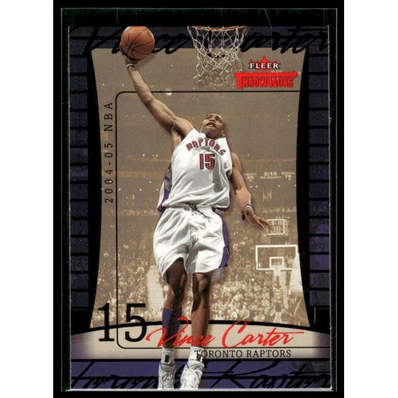 2004-05 Fleer Throwbacks Vince Carter #58 Toronto Raptors Basketball Card