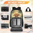 thumbnail image 3 of HUIACONG Jungle Cute Otter 17 Inch Kids School Backpack Set 4PCS for 6-10 Years Old Boys Girls Lightweight Portable Bookbag with Detachable Leakproof Lunch Box Pencil Case Water Bottle Holder, 3 of 7