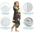 thumbnail image 7 of Jungle Camo Irregular Shapes Pattern Hooded Bath Towel，50"x30" for Ages 3 To 12 Kids, Quick Dry Lightweight Soft Microfiber Hood Beach Towel Cover Up for Kids, 7 of 7