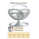 thumbnail image 2 of Mecedora Eléctrica Bebé Silla Bouncer Multifuncional Artefacto Mágico Para Calmar A Los Bebés Cuna Balanceadora color gris, 2 of 4