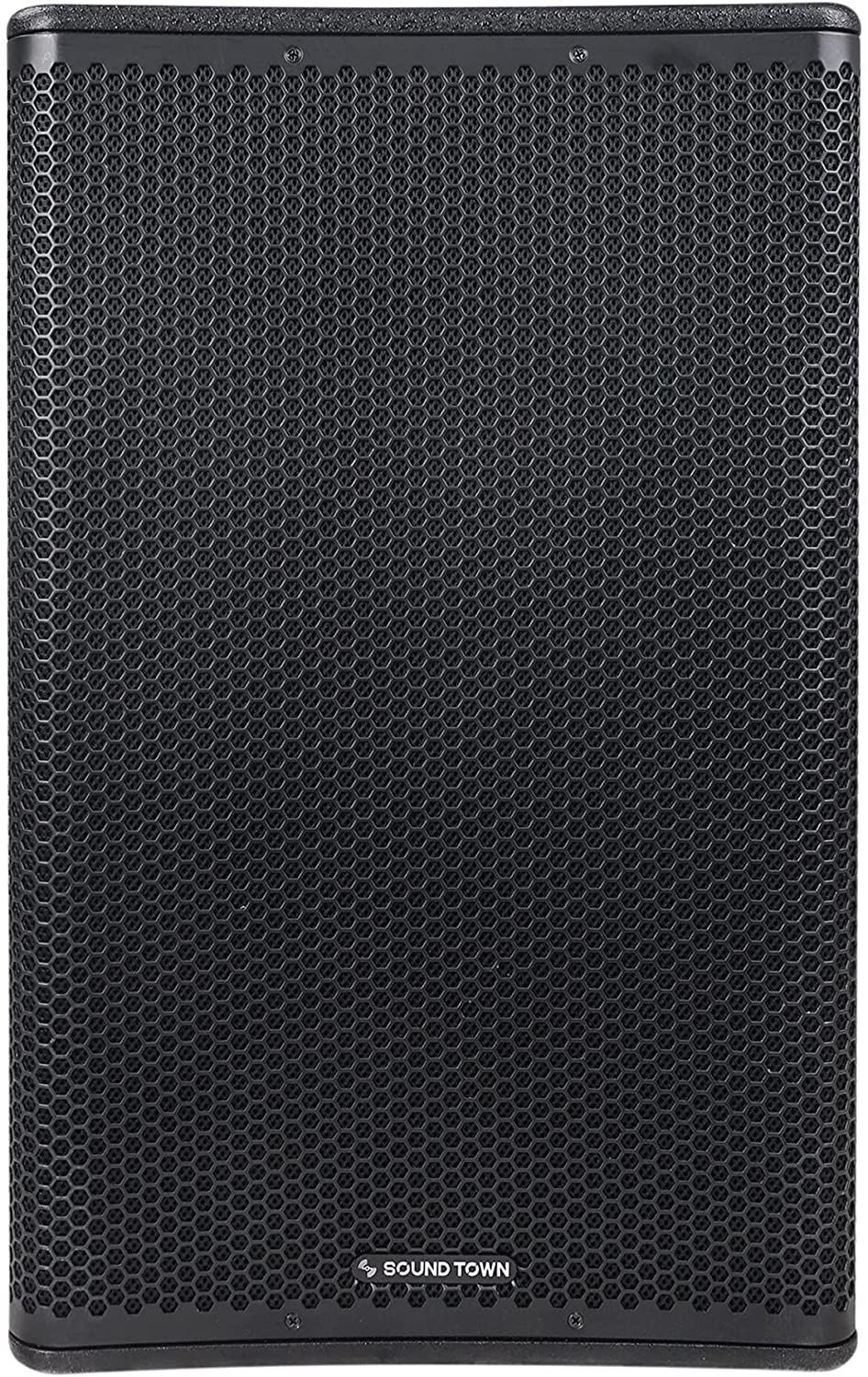 Sound Town Oberon Series 15" 1400W Powered PA/DJ Speaker with 2-Channel Mixer and Onboard DSP, TWS Bluetooth, Plywood, Black (OBERON-115PW)