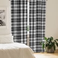 thumbnail image 2 of Ambesonne Abstract Curtains, British Tartan Pattern, Pair of 28"x63", White Black, 2 of 5