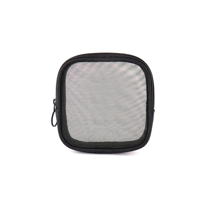 4 neceser de malla para maquillaje, neceser de viaje con cremallera, mini neceser de viaje para cosméticos, neceser de viaje para artículos de tocador diarios, accesorios (negro)