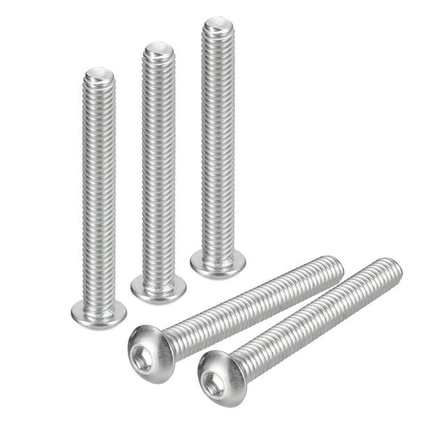 Unique Bargains 5/16-18x2-1/2' Tête de Bouton Emboîtement des Vis, 10 Vis en Acier Inoxydable Pack 304