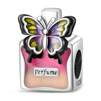 Butterfly Perfume Bottle Beads Charm, Compatible with Most Bracelet, Charm for Bracelet