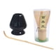 thumbnail image 3 of Juego de batidor de té matcha de estilo japonés, exquisito soporte de batidor de cerámica de bambú para té. Un negro, 3 of 9