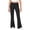 A282 Black, variant on Girls High Waisted Flare Pants, Stretchy Bootcut Yoga Leggings, Comfortable Athletic Trousers for Workout, Running, and Casual Loungewear