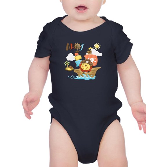 Cartoon Funny Lion On Sailboat Bodysuit Infant -Image by Shutterstock, 18 Months