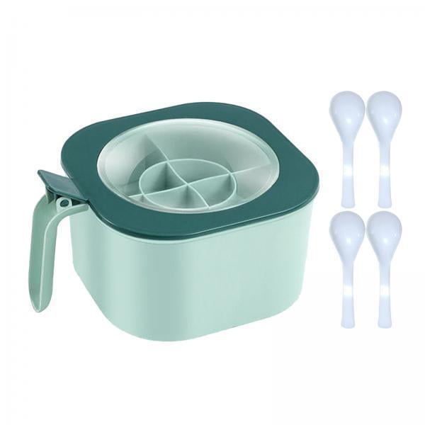 GUOOL 3xSeasoning Storage Container Multifunctional Spice for Cooking restaurant green