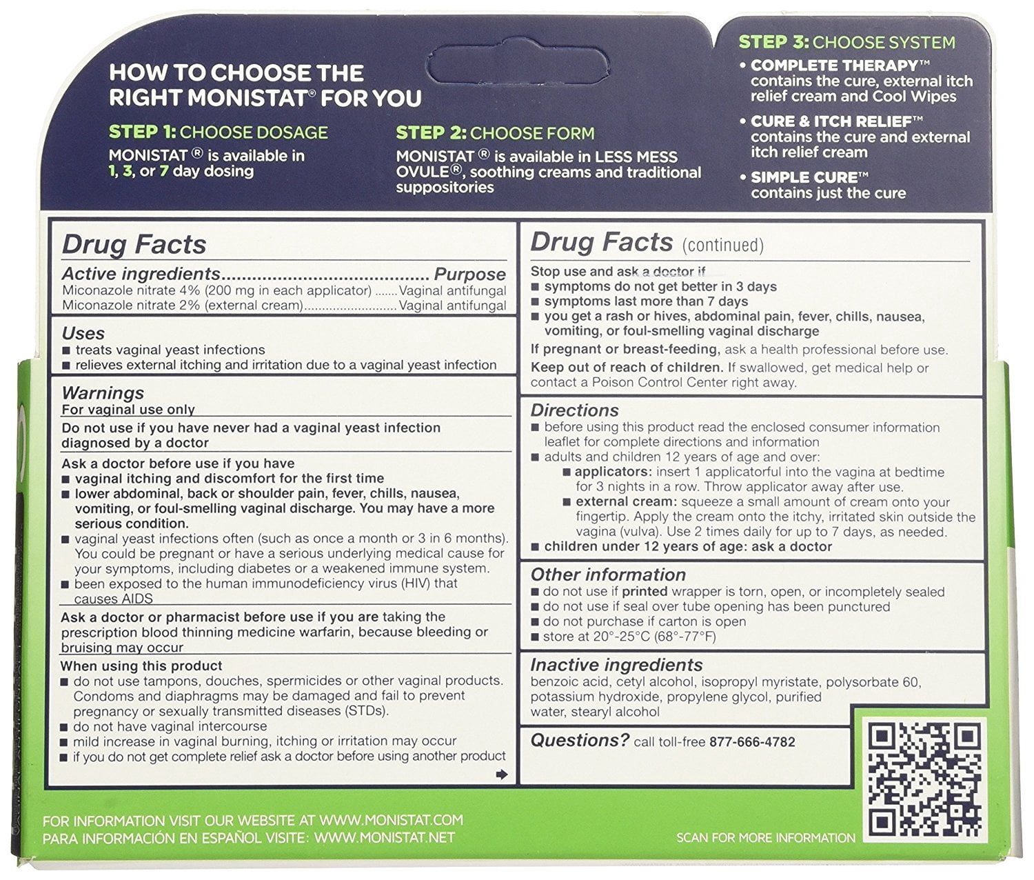 Monistat 3-Day Yeast Infection Treatment | Prefilled Applicators + Itch Cream