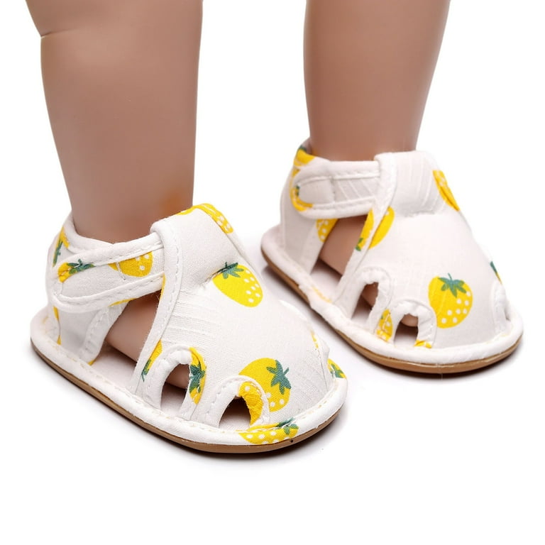 Infant Baby Shoes Shoe Soft Sole Non Slip Floor Shoe Fruit Strawberry Print Sandals Beach Holiday Vacation Shoes For Child Bowling Footwear