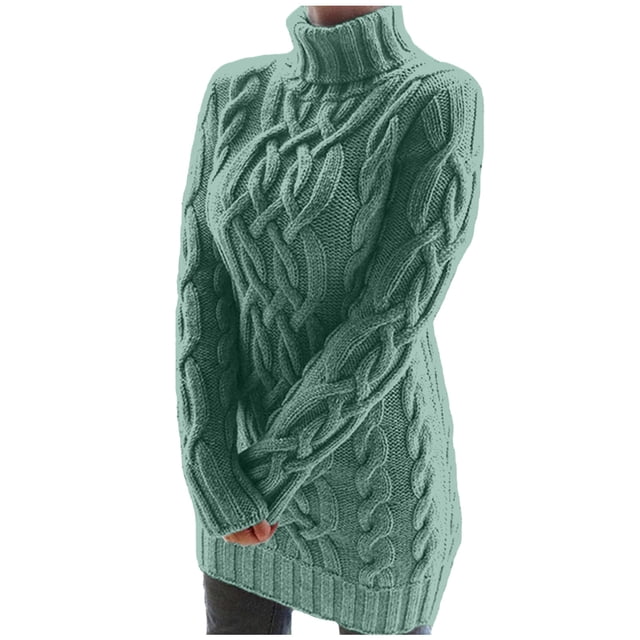 Ensembles de Détente pour Femmes, Robe Chandail Ajustée à Taille Haute en Flanelle d'Hiver pour Femmes (Vert, 2TG)