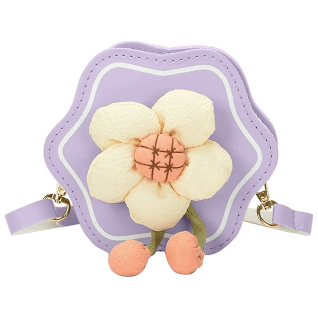 Mini monedero Little Flower para niños, bolso de accesorios, bolso cruzado de PU