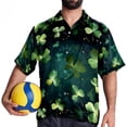 thumbnail image 4 of Saint Patrick's Day Men's Button Down Casual Hawaiian Print Short Sleeve Summer Beach Shirt, 4 of 6