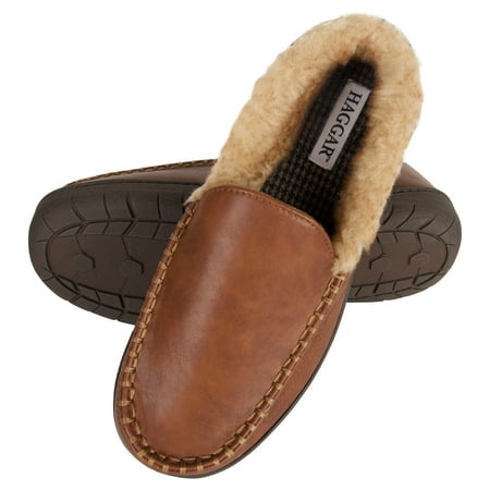 

Haggar Mens Venetian Slipper Indoor/Outdoor House Shoe with Memory Foam Comfort