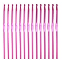 Uxcell Crochet Hook Set, 14Pcs 4.5mm Aluminum Ergonomic Crochet Needle Rose Red