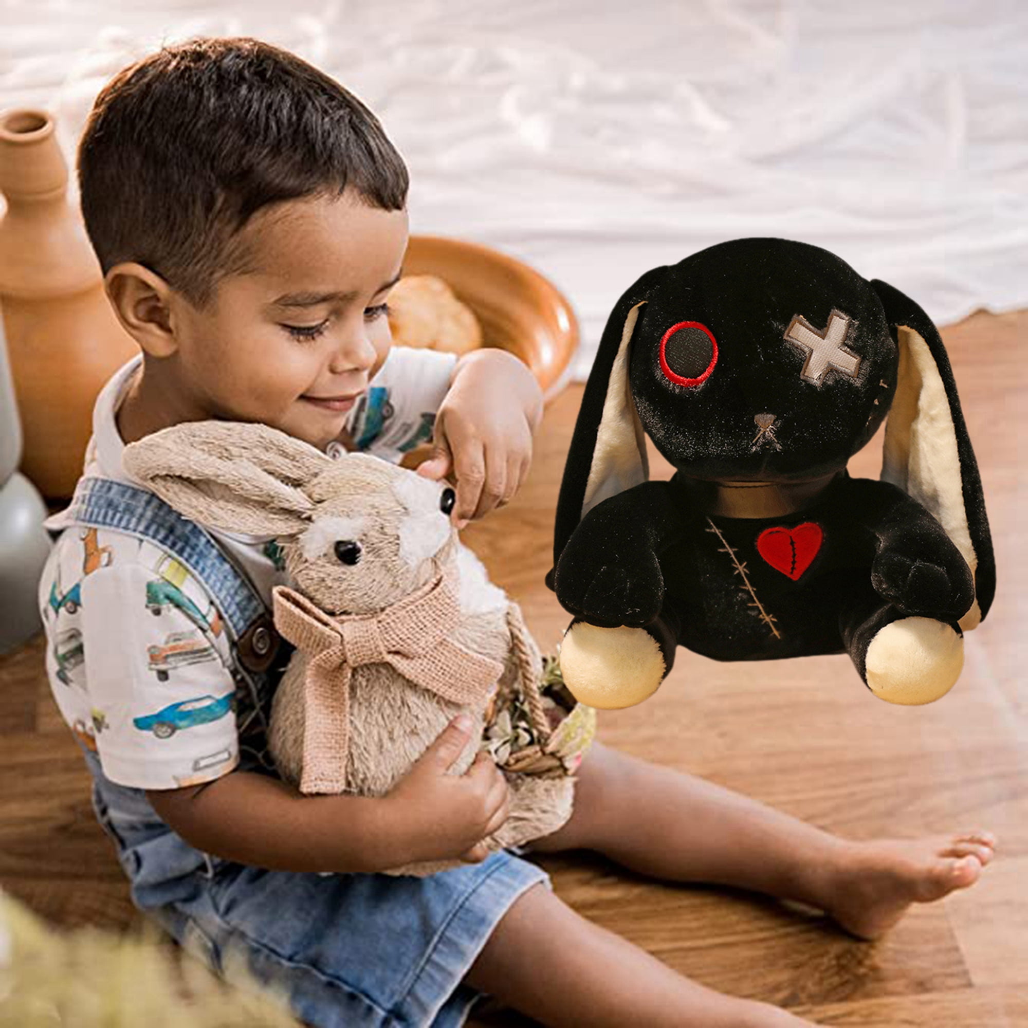 LKMYHY 12in Creepy Goth Bunny Plush Crazy Rabbit Plushie Toys, Spooky Bunny  Stuffed Animal Doll for …See more LKMYHY 12in Creepy Goth Bunny Plush