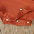 thumbnail image 6 of Penkiiy Newborn Infant Baby Long Sleeve Solid Hoodie Romper Bodysuit Tops+Pants Set Newborn Baby Essentials for 18-24 Months Kids Orange on Sale, 6 of 8