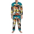 thumbnail image 3 of Sikiie I Love Sushi Mens Pajama Set, Soft Warm Long Sleeve Sleepwear, Cozy Button-Down Pjs for Men-Large, 3 of 7