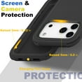 thumbnail image 5 of For Apple iPhone 17 Pro Case Shockproof Dust/Drop Proof 3 in 1 Full Body Rugged Heavy Duty Durable Cover Black, 5 of 6