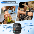 thumbnail image 3 of Smart Watch for Men Women, 2026 New 1.91" HD Smartwatch Fits for Android iPhone, Fitness Tracker with Bluetooth Answer/Make Calls/120+Sports Modes/IP68 Waterproof/Sleep/Pedometer, perfect gift Black, 3 of 7