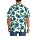 thumbnail image 5 of Cauagu Blue Sunflowers Men's Short Sleeve Button Down Hawaiian Shirt for Men Bowling Shirts Casual Summer Beach Shirt,4X-Large, 5 of 6