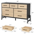 thumbnail image 2 of EastVita Modern Black Wooden Storage Dresser Chest with 7 Ample Drawers For Living Room and Bedroom, 2 of 8