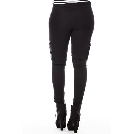 Red Gelscrubs Pant - Womens Chic Street Cargo Drawstring Skinny Pants Bottoms RJJ380