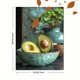 thumbnail image 3 of Qisvanset Framed Canvas Wall Art 12x16 Inch Avocado Fruit of The Spirit Kitchen Bible Art, 3 of 5
