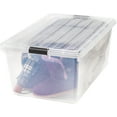 thumbnail image 5 of IRIS 68 Quart / 17 Gal. Stackable Plastic Storage Bins with Lids and Latch Buckles, Clear, Large Containers for Home and Office Ultra Organization, Durable Nestable Tote Box Tub, 5 of 6
