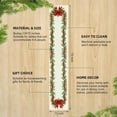 thumbnail image 2 of Christmas Table Runner 13 x 72 Inch Bow Christmas Tree Table Decor Farmhouse Winter Xmas Decorative Runner for Kitchen Dinning Indoor Outdoor Dinner Party Decor (Classic Bow), 2 of 7