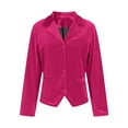 thumbnail image 5 of Velvet Blazer Women Long Sleeve Lapel Neck Button Down Blazers Jakcets for Dressy, 5 of 8