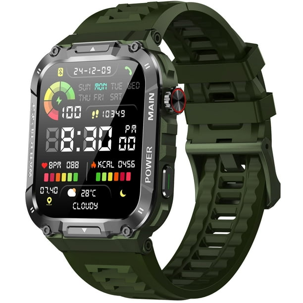 Reloj inteligente Nihemin Military para hombre con rastreador de llamadas y actividad física